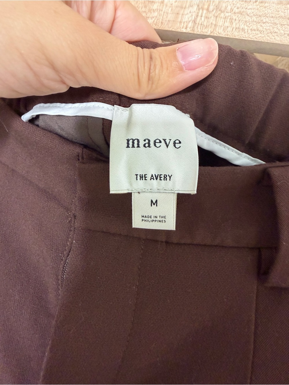 Maeve Anthropologie Chocolate Brown Avery Pleated Wide Leg Trousers Sz M - Picture 10 of 10